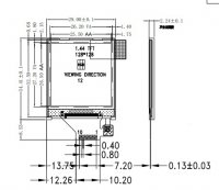 1.44寸a-Si TFT LCD液晶显示屏