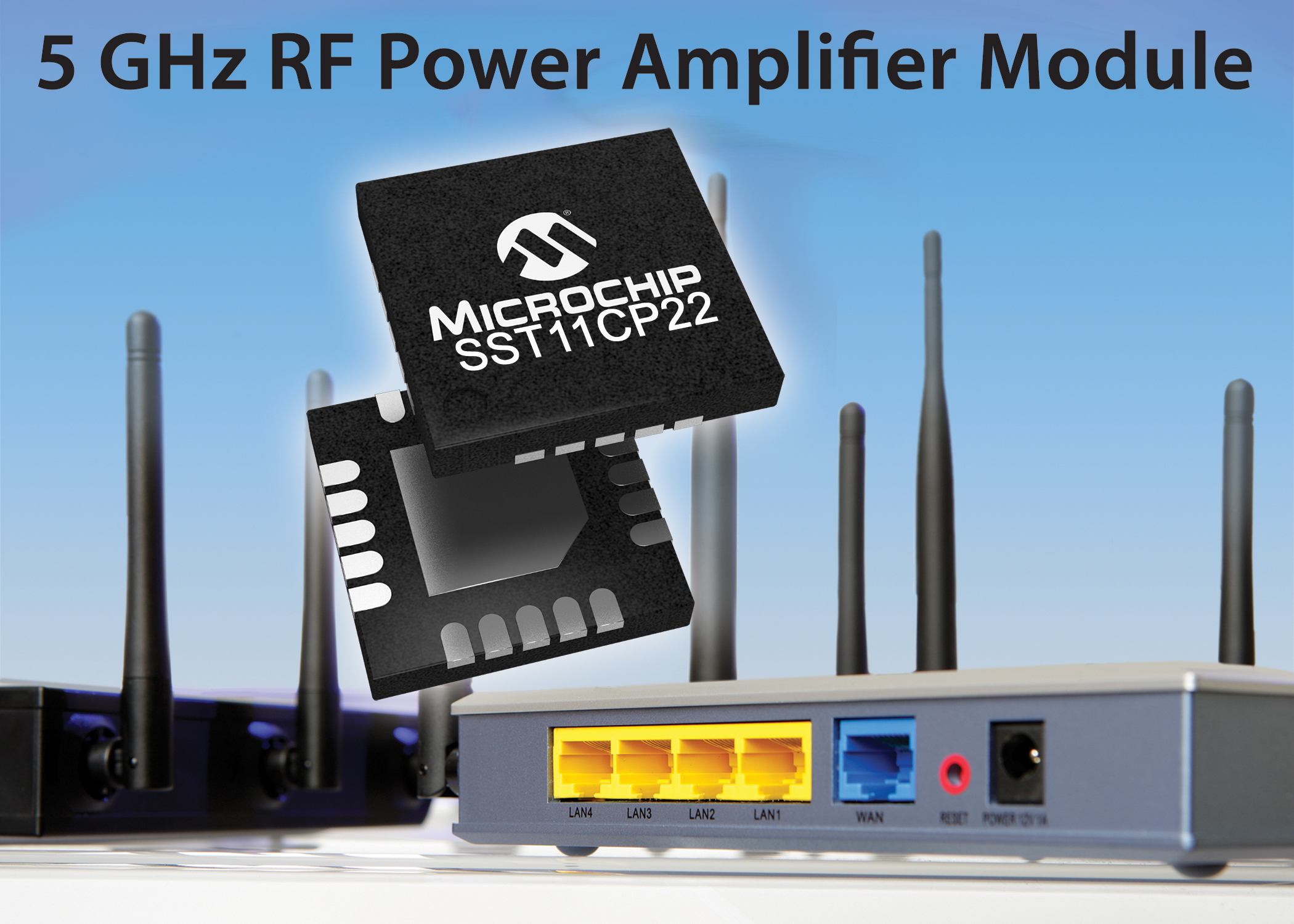 Microchip推出基于IEEE 802.11ac Wi-Fi®标准的全新5 GHz功率放大器模块，扩展WLAN应用的覆盖范围并降低生产成本