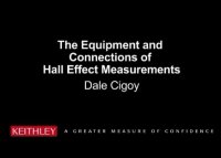 The Equipment and Connections of Hall Effect Measurements