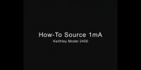 How-To Source 1mA