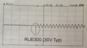 RUEF300在交流变压器设备中动作波形