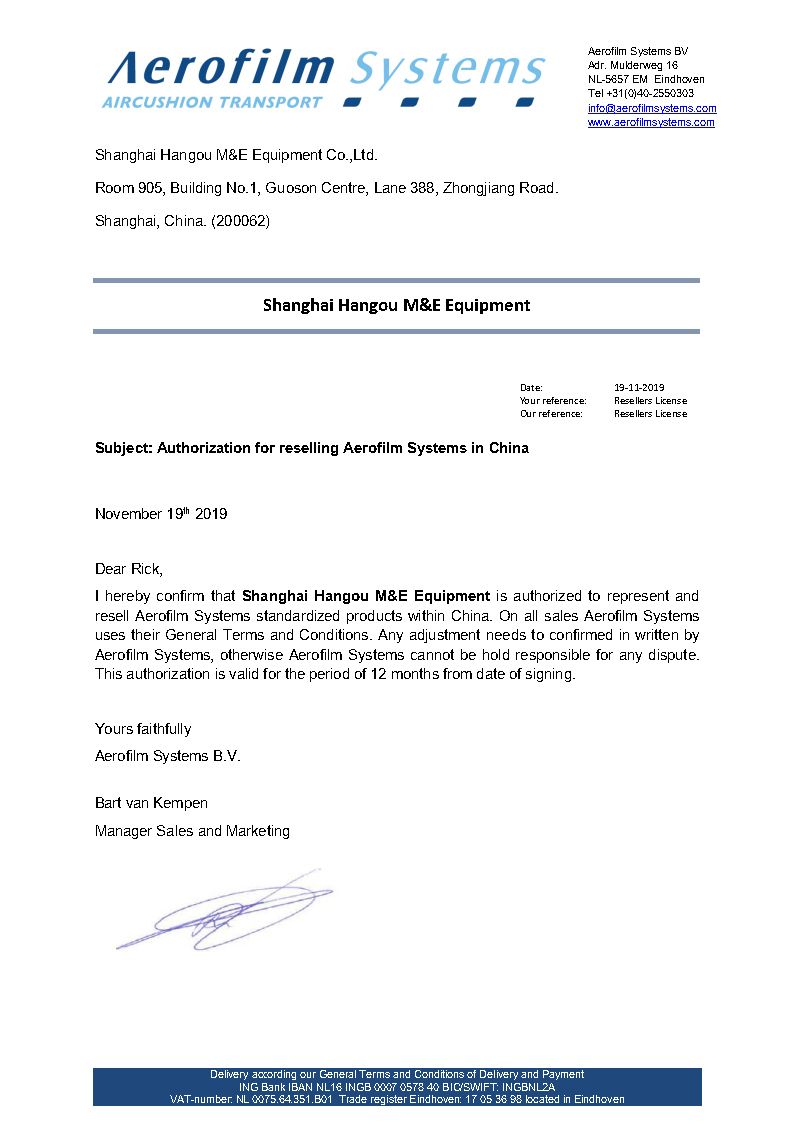 authorisation letter Shanghai Hangou M&E Equipment .jpg